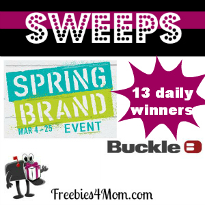 Sweeps Buckle Spring Brand Event (13 Daily Winners)
