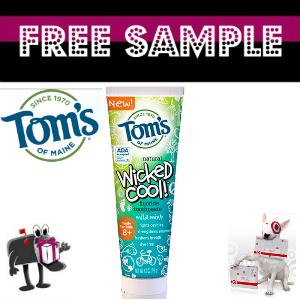 Free Sample Tom's of Maine Toothpaste