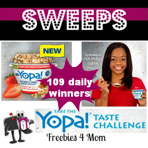 Sweeps Yopa! Taste Challenge (109 Daily Winners)