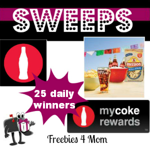 Sweeps My Coke Rewards Coca-Cola and Mission Tortilla Chips IWG