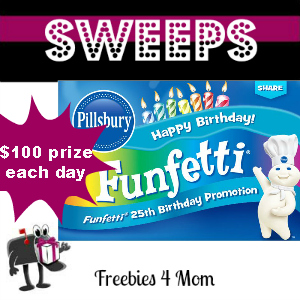 Sweeps Pillsbury Funfetti 25th Birthday Promotion (1 Daily Winner)