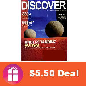 Deal $5.50 for Discover Magazine
