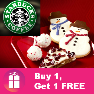 Treat yourself to Starbucks: Buy 1, Get 1 FREE Food