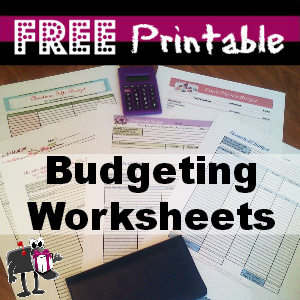 Free Budgeting Worksheets