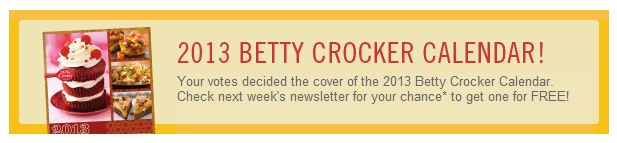 Betty Crocker Calendar