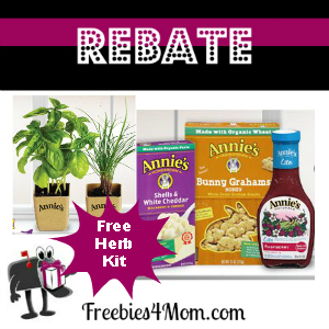Rebate Free Herb Kit from Annie’s