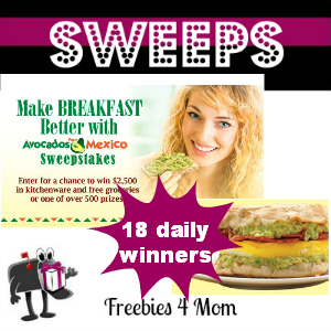 Sweeps Make Breakfast Better With Avocados From Mexico (18 Daily Winners)