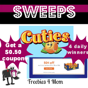 Sweeps Cuties Create-a-Critter Contest (All entries get a $0.50 Cuties coupon)