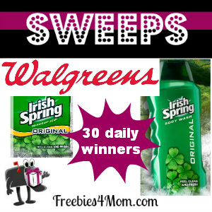 Sweeps Walgreens' Irish Spring Legendary Giveaway (30 Daily Winners)