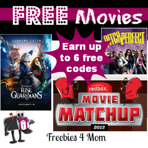 Free Redbox Codes by Playing Movie Matchup