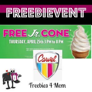 Free Jr. Cone at Carvel Ice Cream April 25