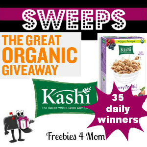 Sweeps Kashi Great Organic Giveaway (35 Daily Winners)