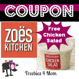 Free 1/2 Pint of Chicken Salad at Zoes Kitchen