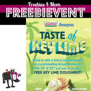 Free Key Lime Doughnut at Krispy Kreme May 15 & 22