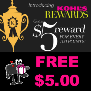 Free $5.00 Reward from Kohl's Rewards