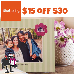 Shutterfly $15 off $30
