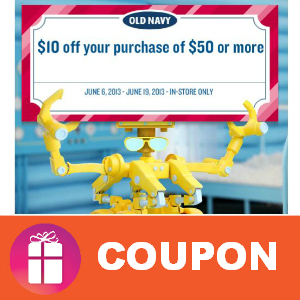 Coupon $10 off $50 at Old Navy