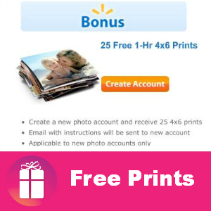 25 Free Prints at Walmart (New Photo Accounts)