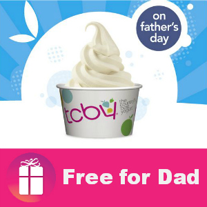Free TCBY Yogurt for Dads on Sunday