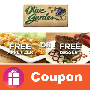 Free Appetizer or Dessert at Olive Garden