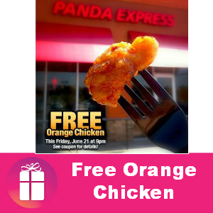 Free Orange Chicken at Panda Express Friday