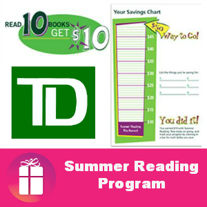 Free $10 - TD Bank Kids Summer Reading