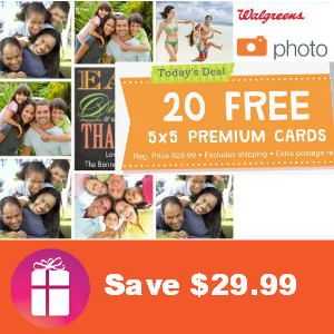 20 Free Photo Cards (Save $29.99)