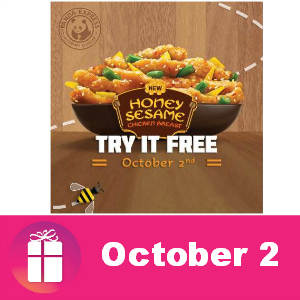 Free Honey Sesame Chicken at Panda Express