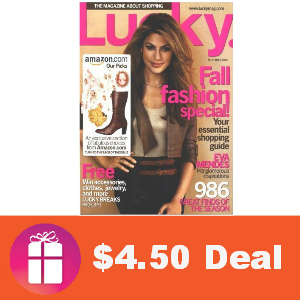 Deal $4.50 for Lucky Magazine