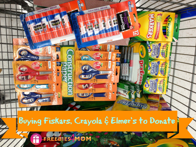 Buying Fiskars, Crayola & Elmer's to Donate #Fiskars4Kids #cfk #cbias #shop