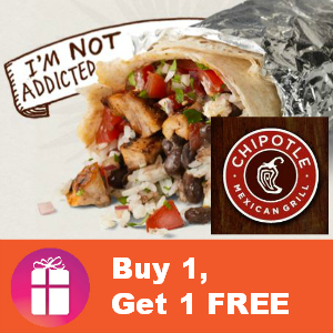 Chipotle Buy One, Get One FREE Coupon