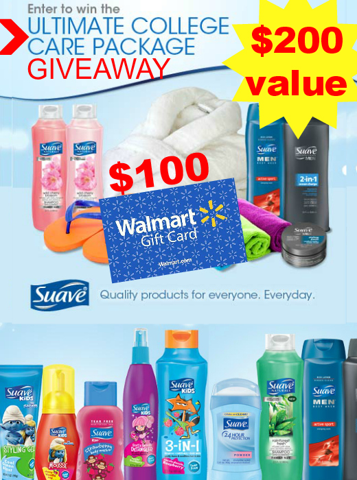 $200 Suave Ultimate College Care Package Giveaway