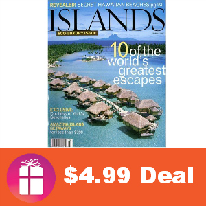 Deal $4.99 for Islands Magazine