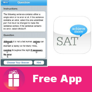 Free iTunes App: SAT Question of the Day