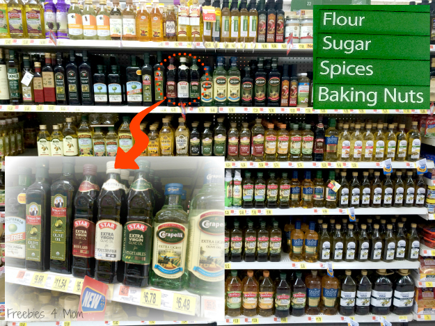 STAR Usage Pairing Extra Virgin Olive Oils on Walmart shelf