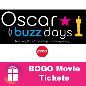 AMC Theatres BOGO Free Movie Ticket