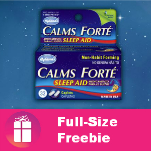 Free Hyland's Calms Forte at Noon CT