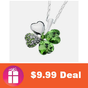 $9.99 Swarovski 4-Leaf Clover Necklace