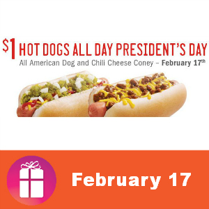 Sonic $1 All American Dogs & Coneys Feb. 17