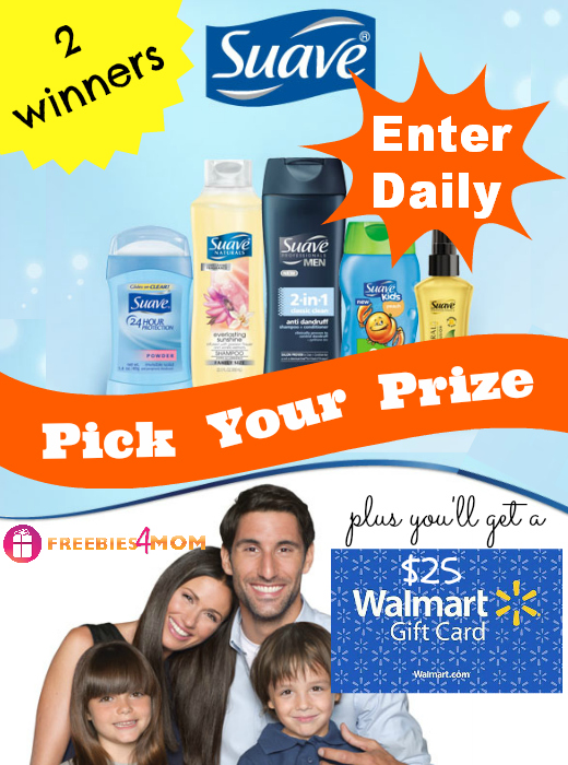 Pick Your Suave Prize + $25 Walmart Gift Card
