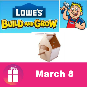 Free Birdhouse March 8 at Lowe's 