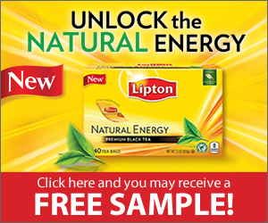 Free Sample Lipton Natural Energy Tea