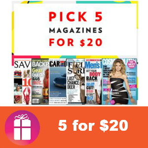 Deal 5 Magazines for $20