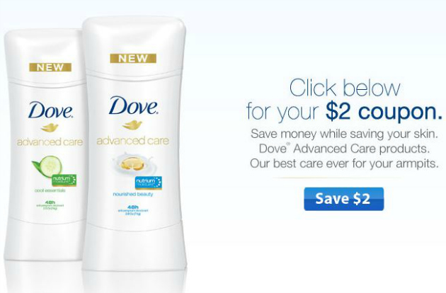 $2.00 on Dove® Advanced Care Coupon