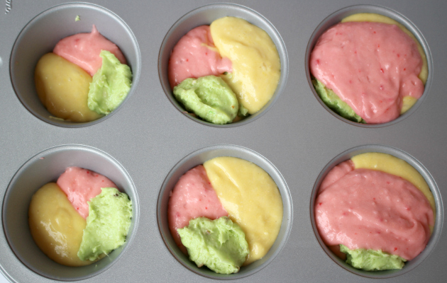How To Layer Strawberry Pistachio Cupcakes