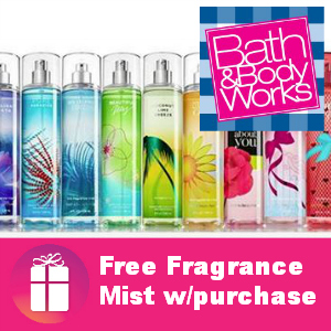 Bath & Body Works Free Fragrance Mist with purchase