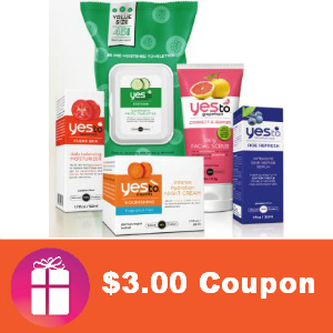 Save $3.00 off any Yes To product over $5
