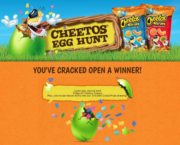 Cheetos Egg Hunt Sweeps