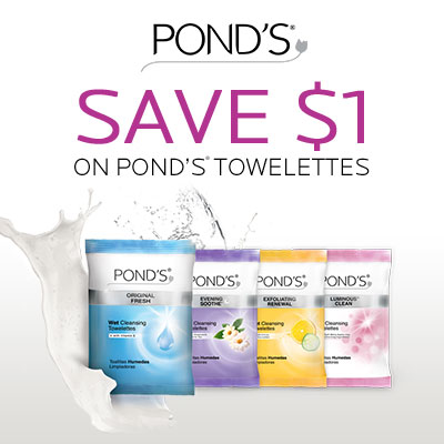 Save $1 on Pond's Cleansing Towelettes