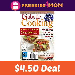 Magazine Deal Diabetic Cooking $4.50